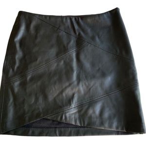 ZARA Black Faux Leather Mini Skirt Size Small XL